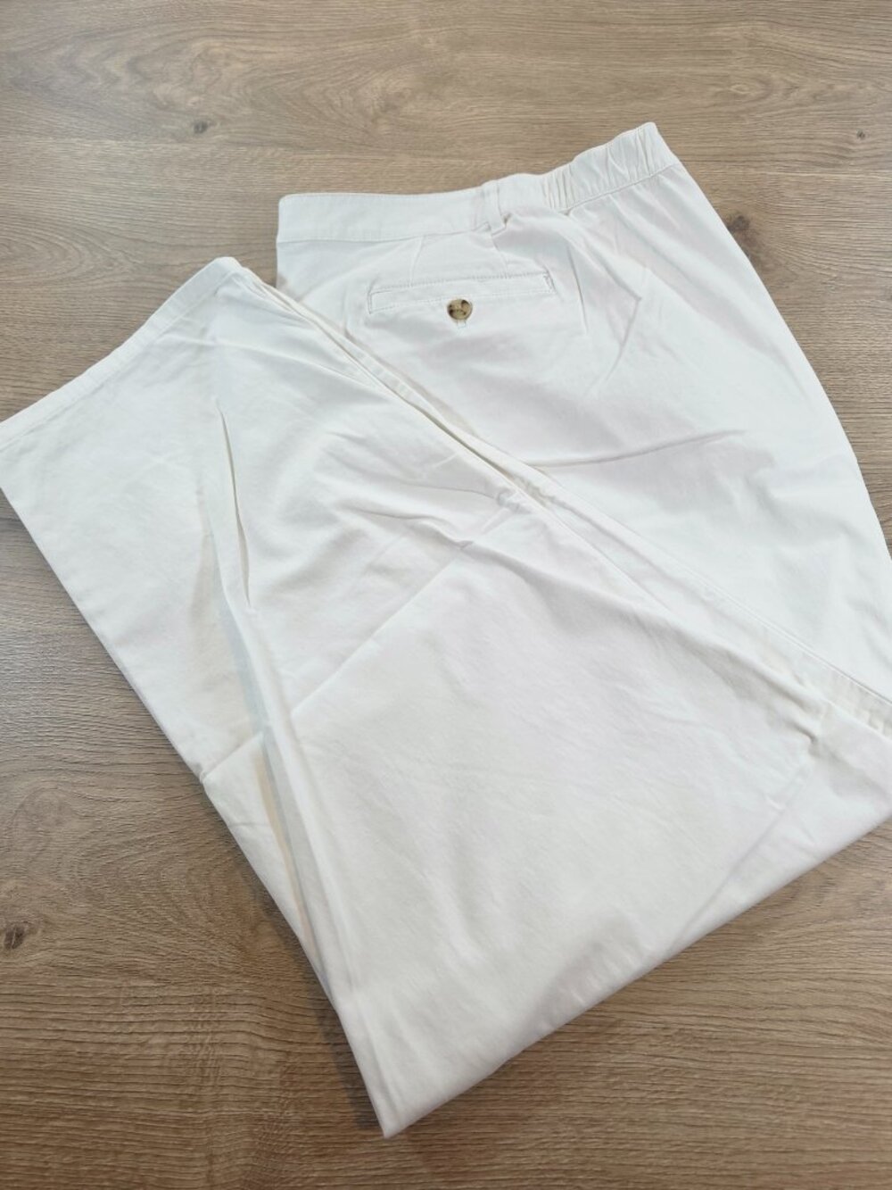 J.Jill Live-in Chino Soft White Pants Size 28 Womens Plus Cotton Stretch Comfort